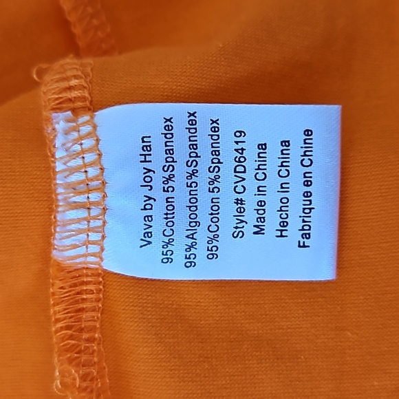 Vava by Joy Han orange off shoulder wide sleeve dress-M - Picture 8 of 10